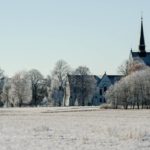 Eidsberg church on a frosty day